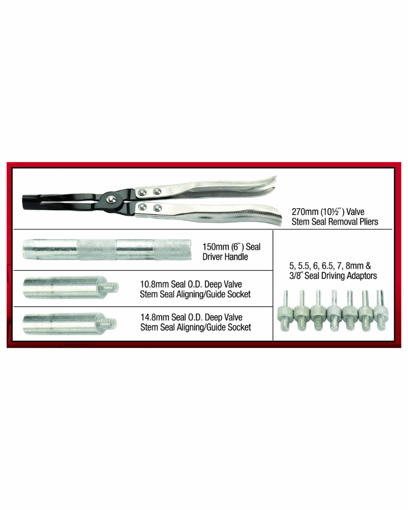 11pc VALVE STEM OIL SEAL REMOVER & INSTALLER KIT