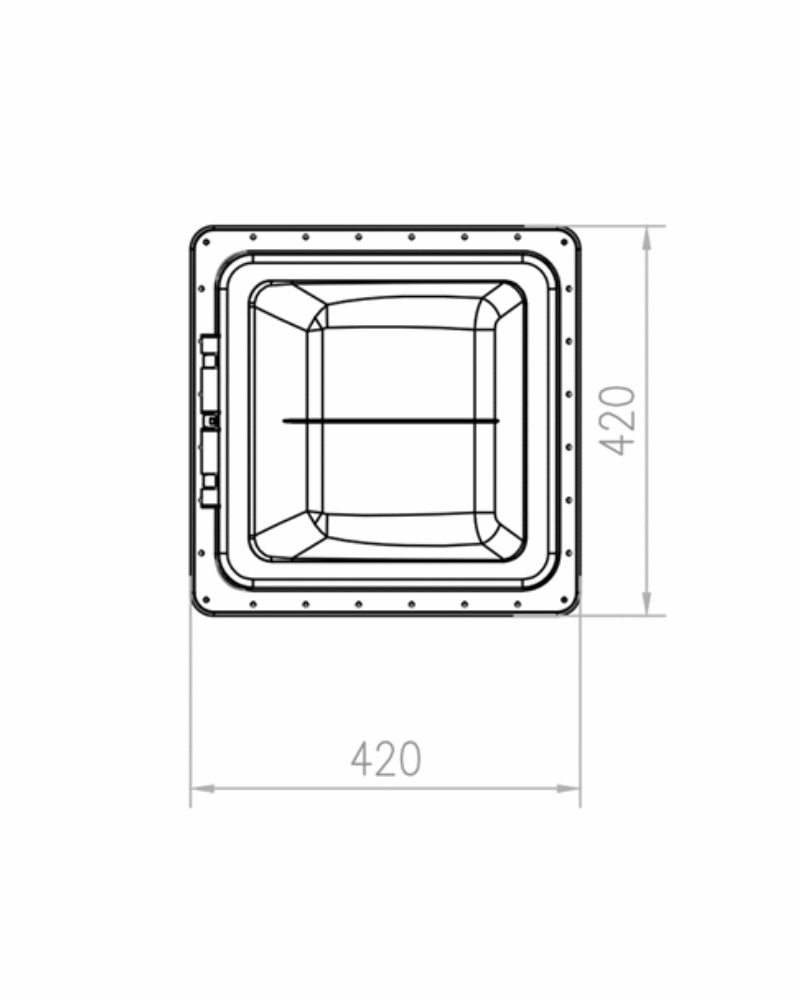 COAST RV 14x14 White Wind-up Roof Vent - Auzpro