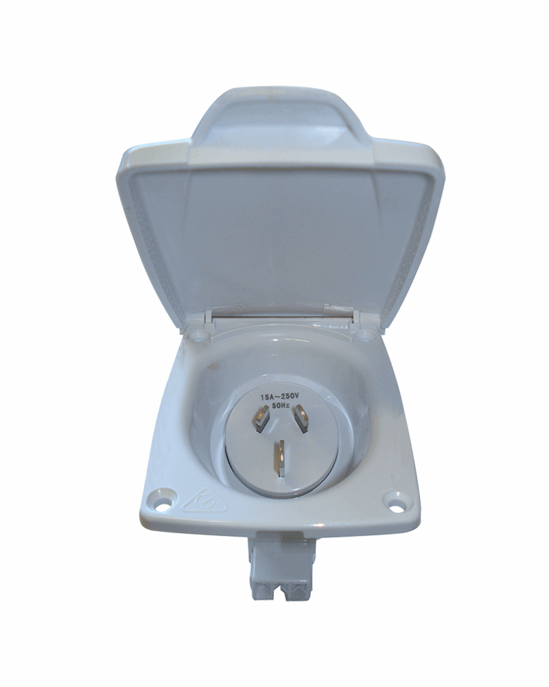 CMS 15AMP Plug Power Inlet White