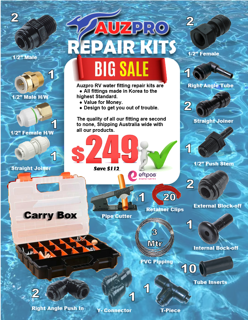 Auzpro 51 Piece RV Plumbing Repair Kit