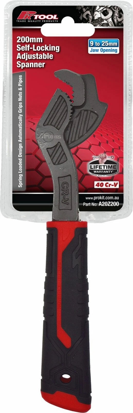 PKTool Self-Locking Adjustable Spanner Wrench 150/200/250/300mm Multi-Size