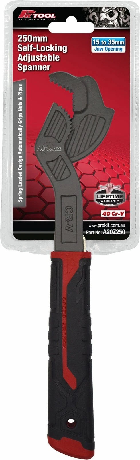 PKTool Self-Locking Adjustable Spanner Wrench 150/200/250/300mm Multi-Size