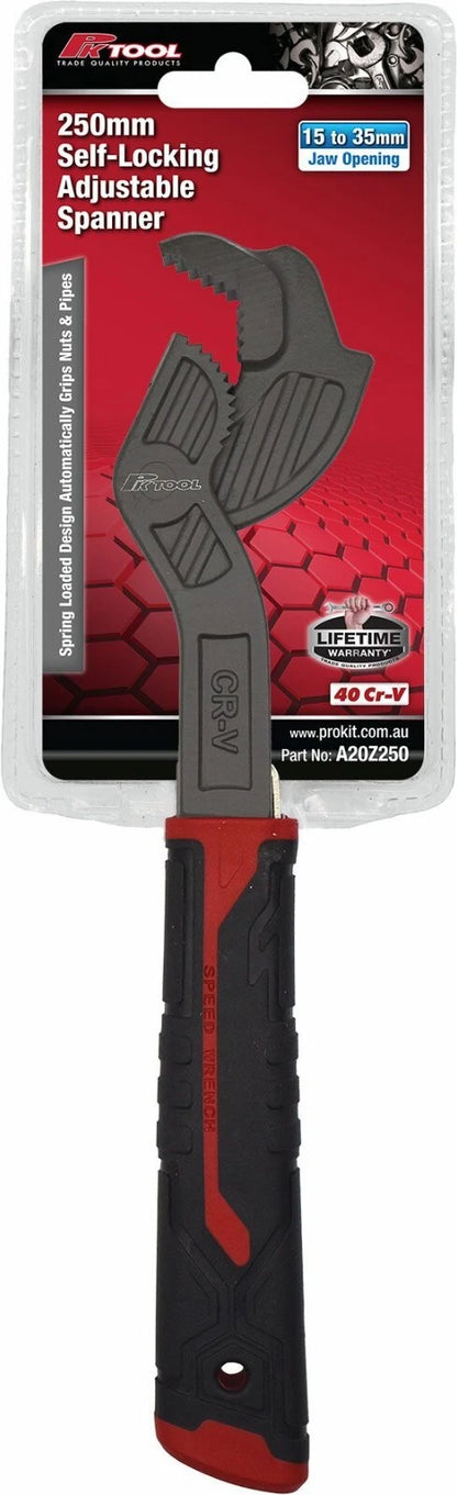 PKTool Self-Locking Adjustable Spanner Wrench 150/200/250/300mm Multi-Size
