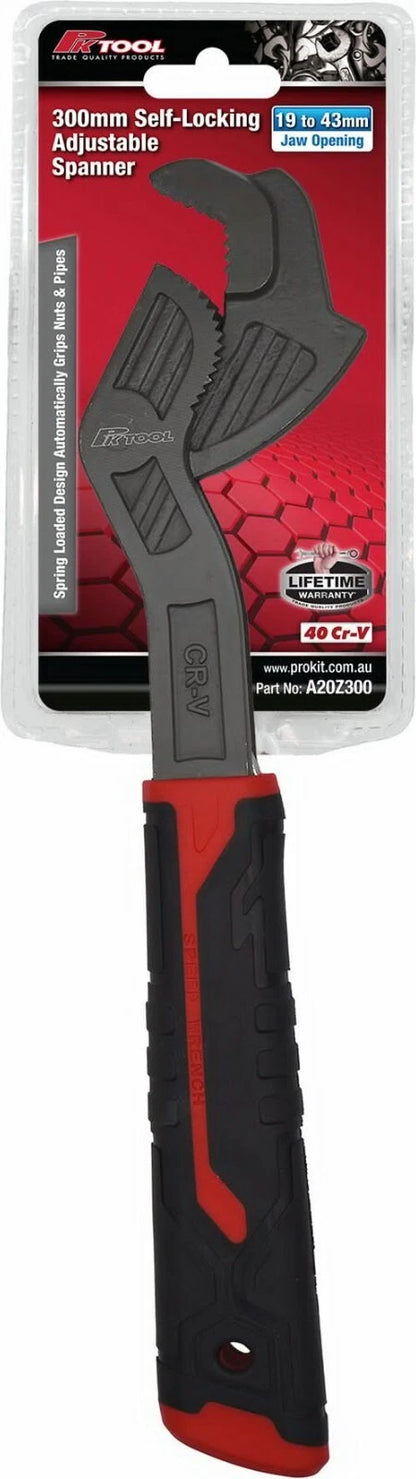 PKTool Self-Locking Adjustable Spanner Wrench 150/200/250/300mm Multi-Size