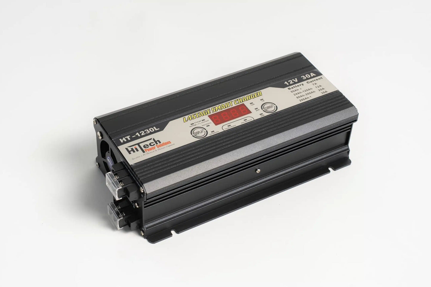 HiTECH HT1230L 30A 12V LiFePO4 & AGM Smart Battery Charger for Caravans & RV
