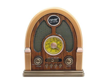 Portable Radio Retro Bluetooth Speaker AM FM SW Dark Brown NS-7061BT-DB