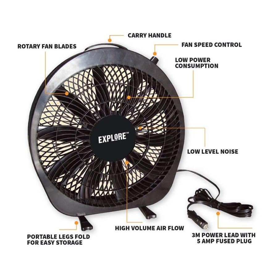 Explore Cool Breeze 12V Portable Fan