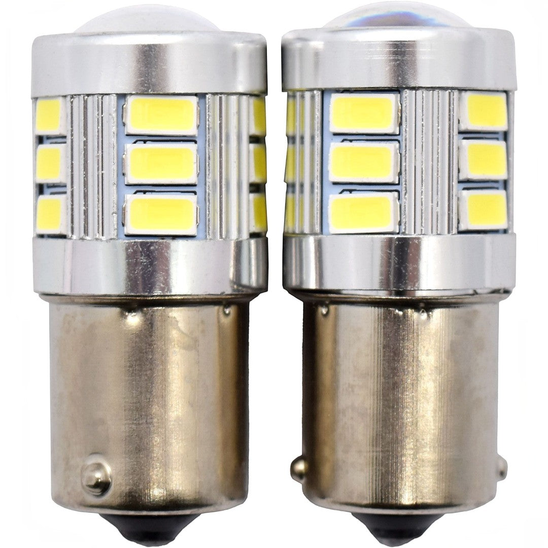 2pc LED Globes S25 BA15S (382/1156) White