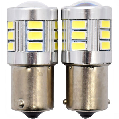 2pc LED Globes S25 BA15S (382/1156) White