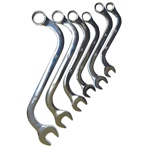 6pc METRIC Cr-V S-TYPE COMBINATION SPANNER SET
